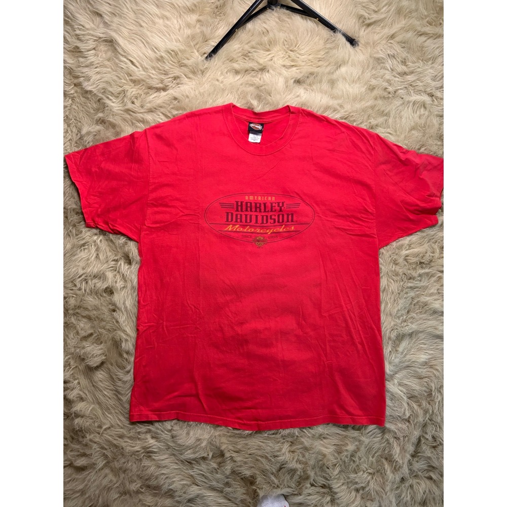 Vintage 2001 Harley Davidson Rehoboth Beach Delaware Red T-Shirt Mens 2XL USA